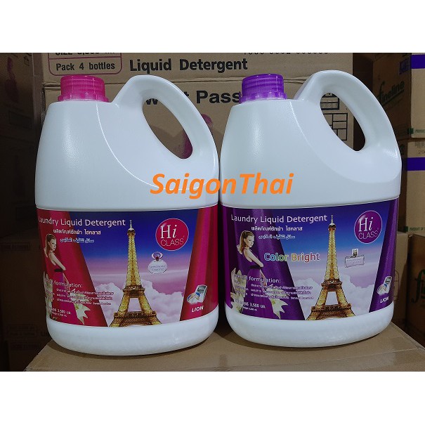 Nước giặt xả HiClass đậm đặc Can lớn 3000ml - Tím