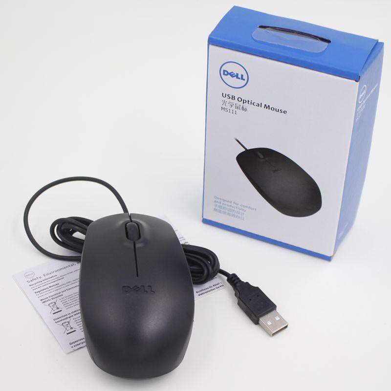 Chuột máy tính Dell MS111 Black dây cắm USB