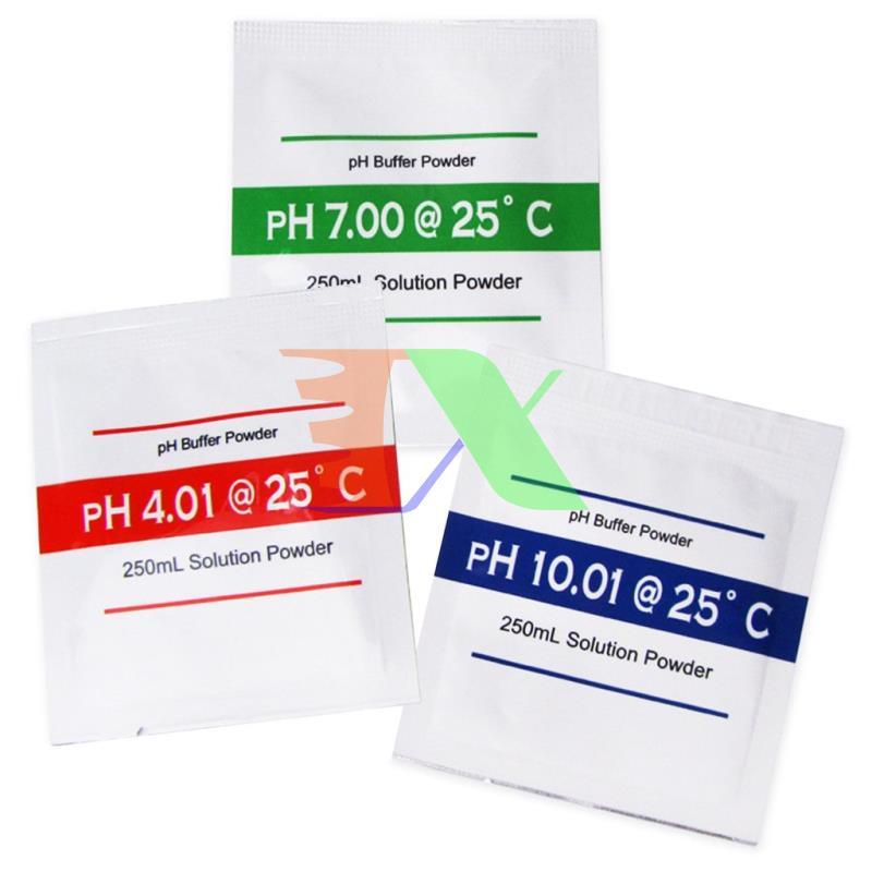 Bộ 3 Gói bột hiệu chỉnh độ PH, Bột chuẩn PH, bột căn chỉnh PH