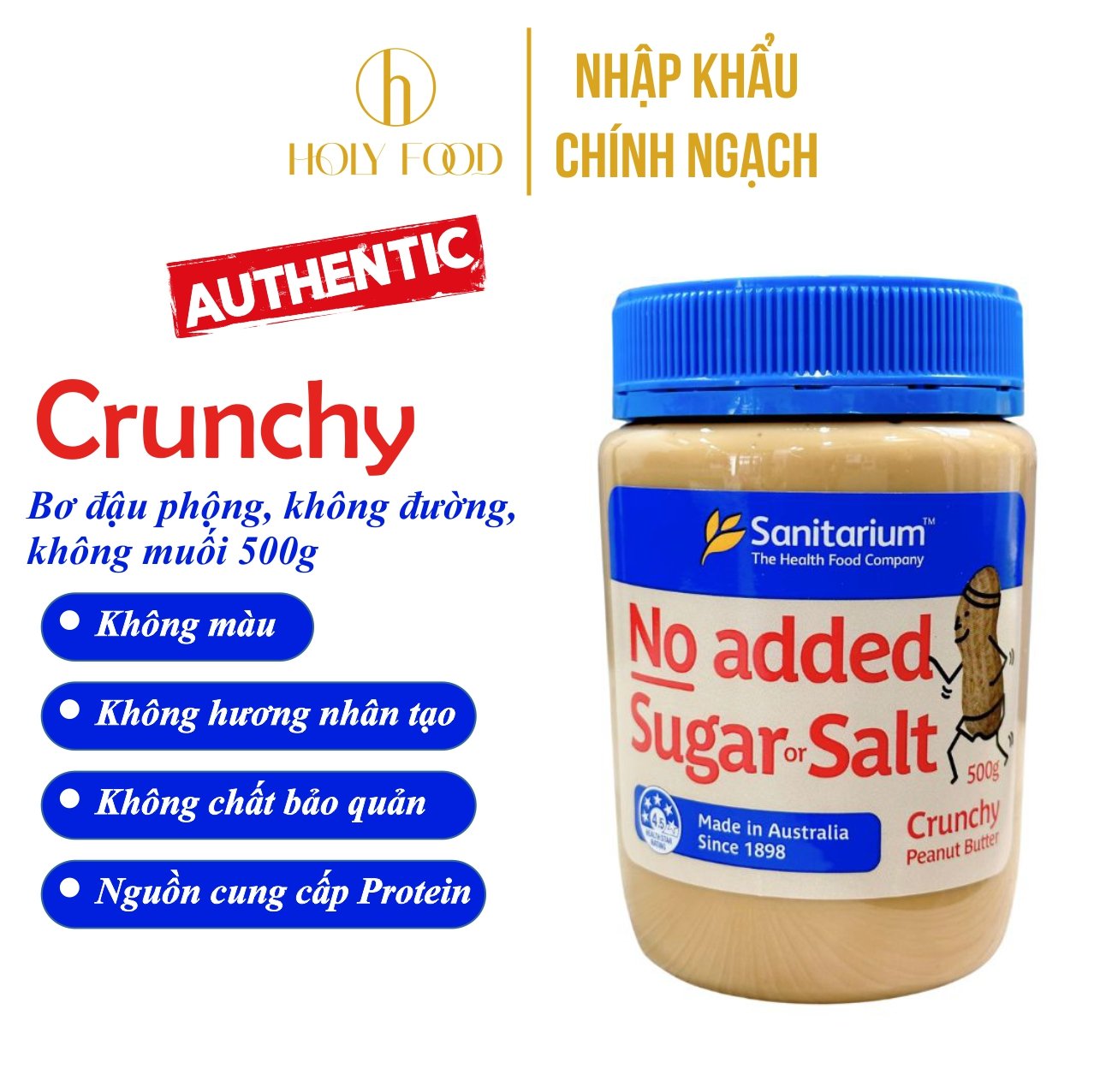 Bơ đậu phộng Sanitarium nhập khẩu Úc - 500g
