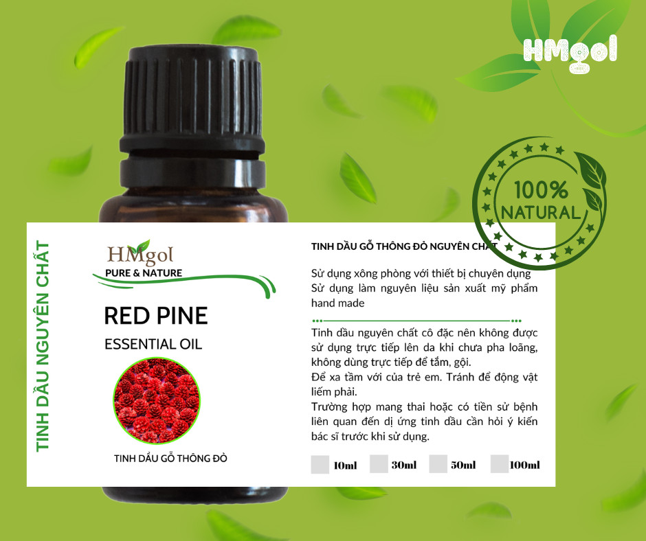 Tinh dầu Gỗ thông đỏ nguyên chất (Red pine Essential oil) 10ml