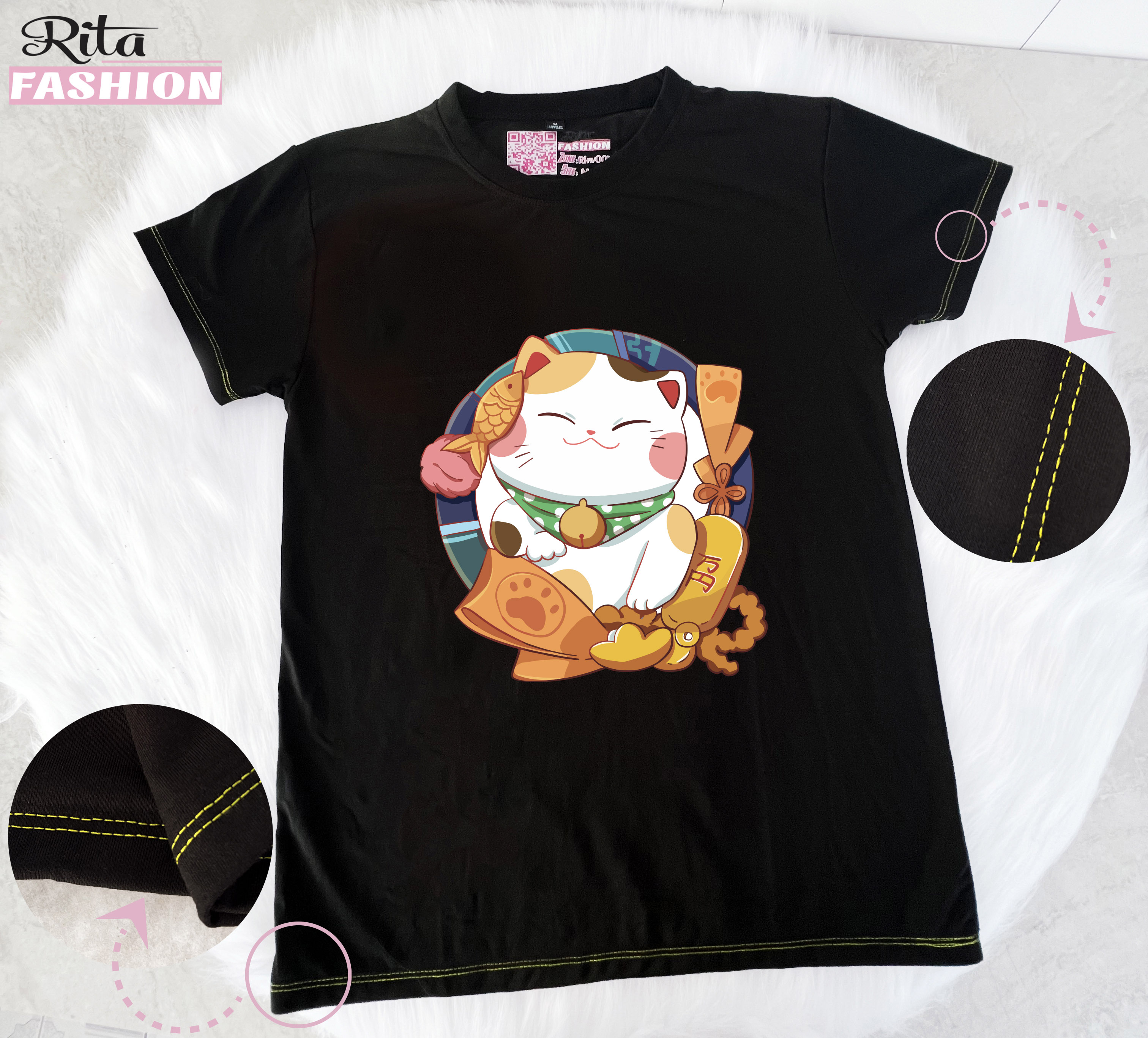 Áo thun Mèo Thần Tài cực cute
