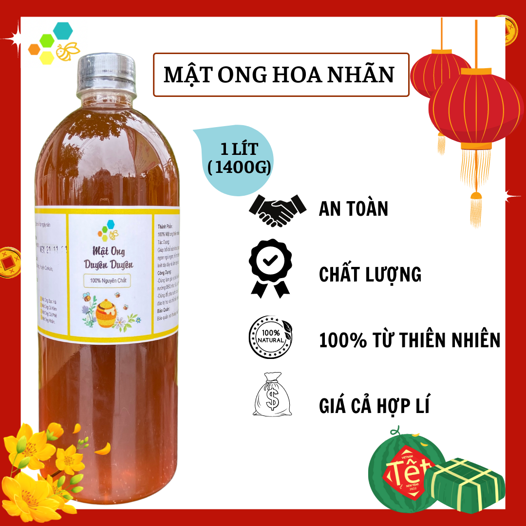 Mật ong Nhãn nguyên chất 1 Lít