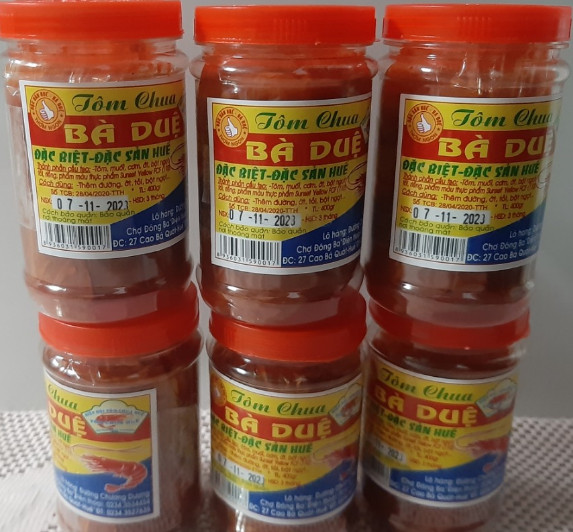 Tôm chua Bà Duệ hủ 400g ( đặc sản Huế)