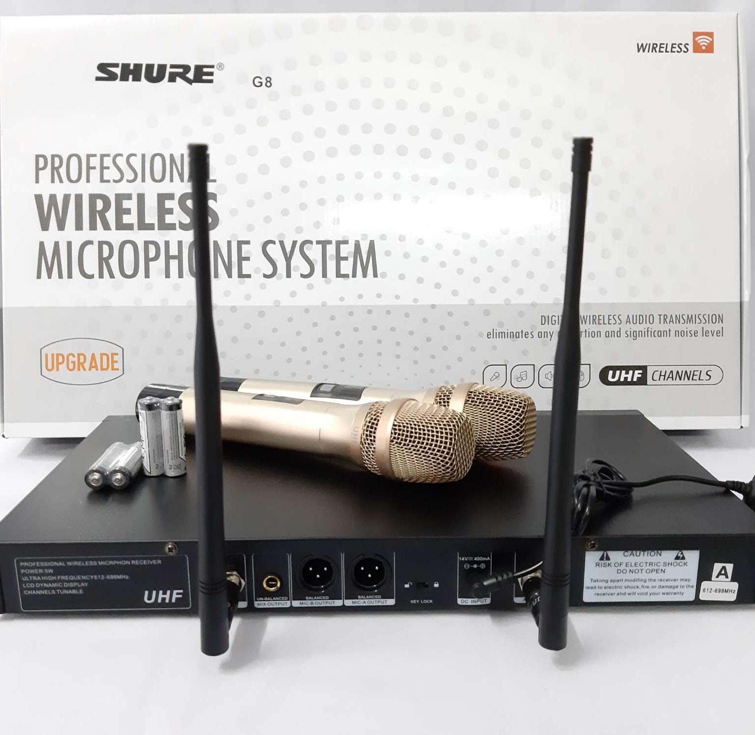 MICRO KHÔNG DÂY SHURE G8, MICRO SHURE CHUYỂN TẦN SỐ.