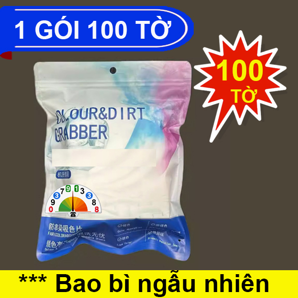 Giấy Giặt hút màu nhuộm Chống Lem Loang màu Quần áo Túi Lưới Giặt Quần Áo Phao Lọc Cặn Bẩn Máy Giặt