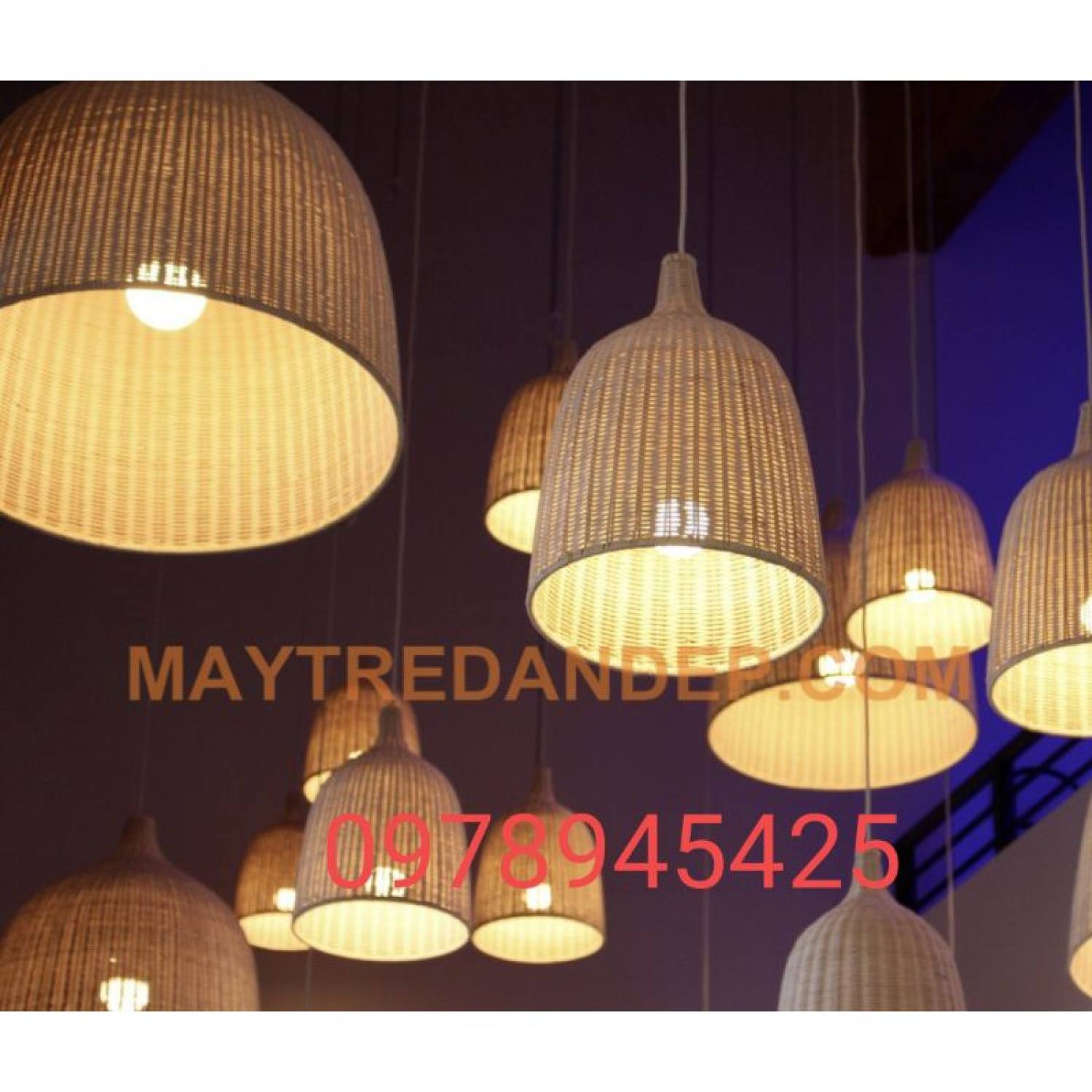 Đèn mây tre đèn tre thả trần dmt006 giá xưởng lh 0978945425