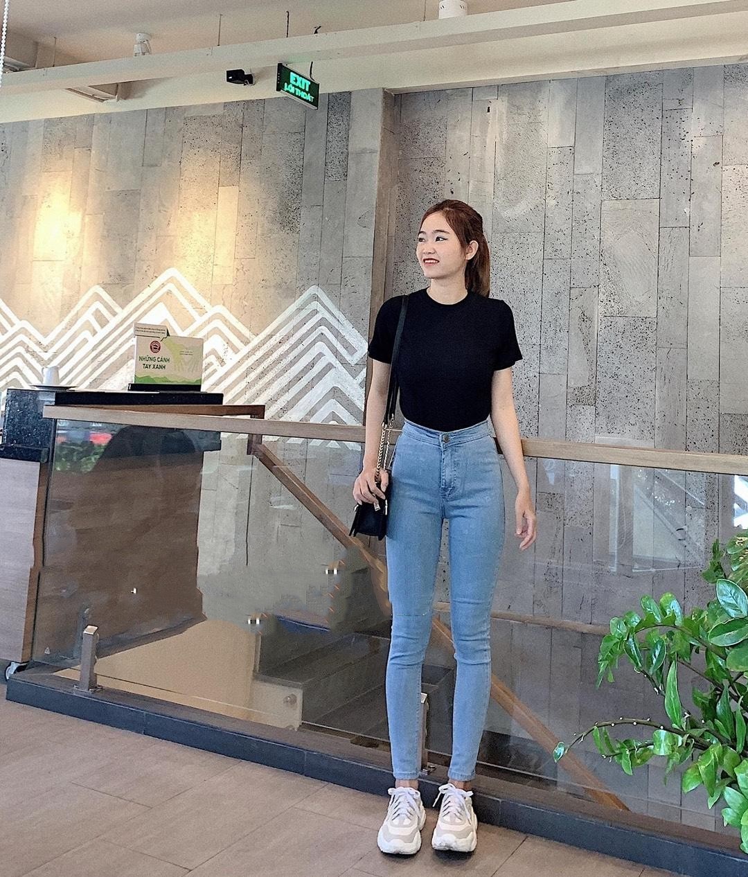 Quần jean nữ lưng cao ĐAI TRƠN siêu tôn giáng chất jean giãn cực đẹp hot-s4-451