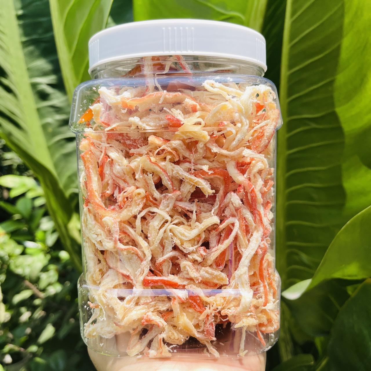 Mực hấp nước dừa xé sợi hũ 500gram