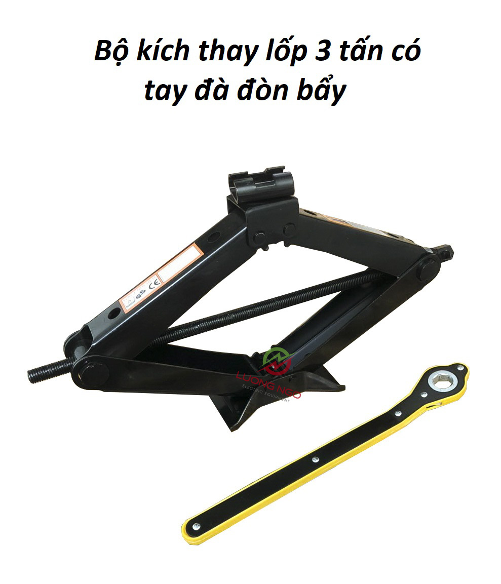 Kích gầm xe ô tô xe máy 3 tấn - Bộ Kích Gầm Ô Tô Kích thay lốp cho ô tô, xe hơi có đòn bẩy nâng gầm dễ dàng
