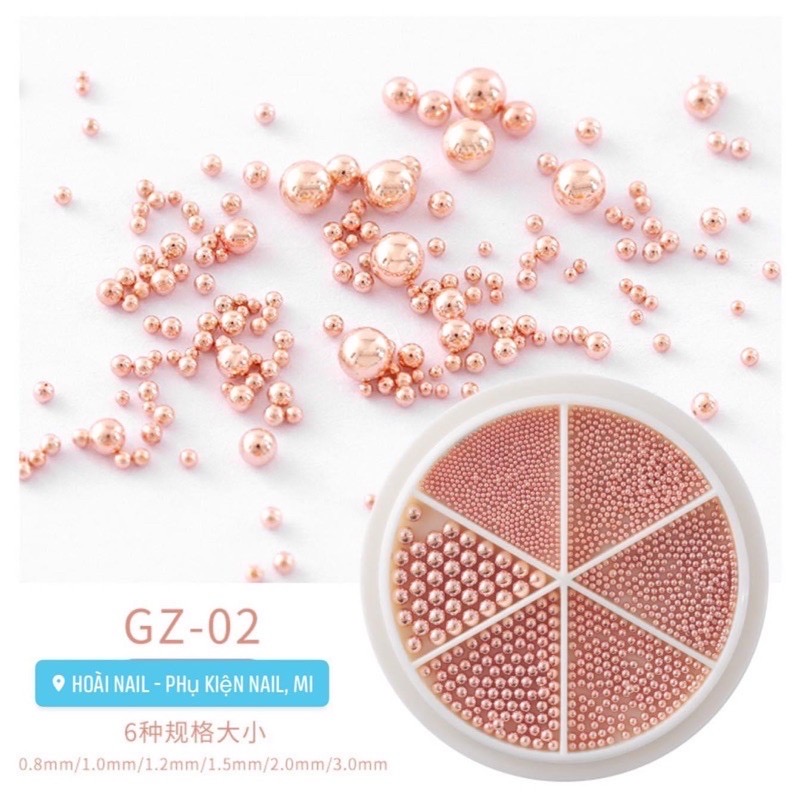 bi khay tròn mix size phụ kiện nail