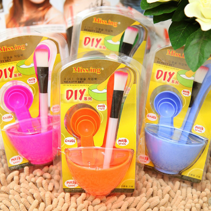 {TIỆN LỢI} Bát trộn mỹ phẩm- dụng cụ trộn mỹ phẩm- gồm bát, thìa, chổi, dao