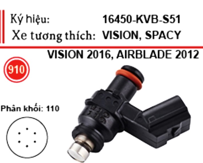 KIM PHUN XĂNG XE VISION 2016, VISION, SPACY,AB 2012
