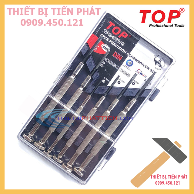 Bộ Vít TOP Hộp 6 Cây Đa Năng Chuyên Sửa Điện Thoại, Đồng Hồ, Máy Tính, Laptop Cao Cấp (Chính Hãng)