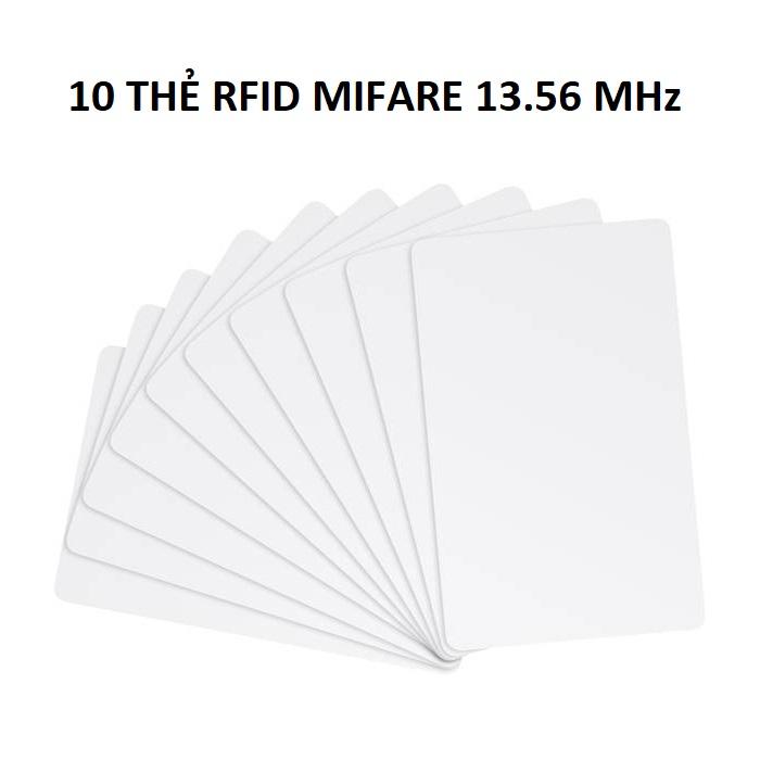 10 thẻ từ RFID trắng Mifare 13.56 MHz (mã số cố định, không sao chép được) - ATDTECH