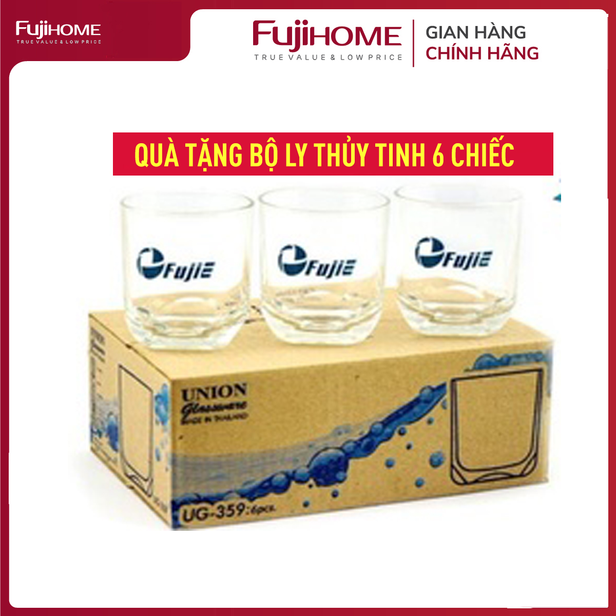 Bộ ly thủy tinh Fuji 6 chiếc 250ml