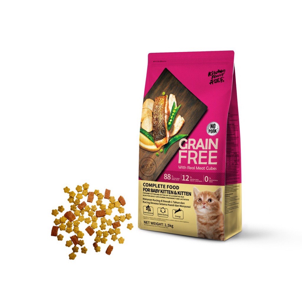 Thức Ăn Hạt Kitchen (Grain Free) Cho Mèo Mọi Lứa Tuổi - [Nông Trại Thú Cưng]