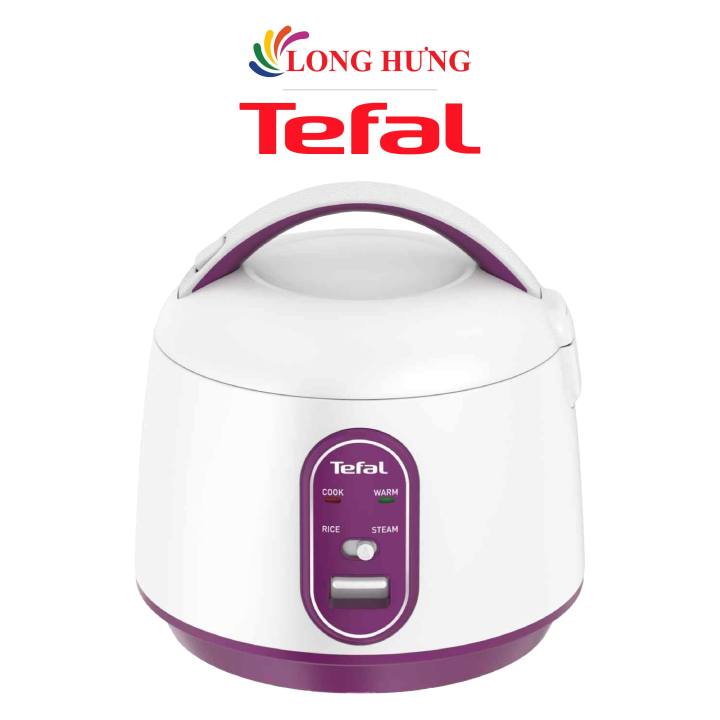 Nồi cơm điện nắp gài Tefal 0.7 lít RK224168 – Hàng chính hãng – Thiết kế nhỏ gọn, trang nhã, tự động chuyển sang chế độ giữ nóng sau khi nấu