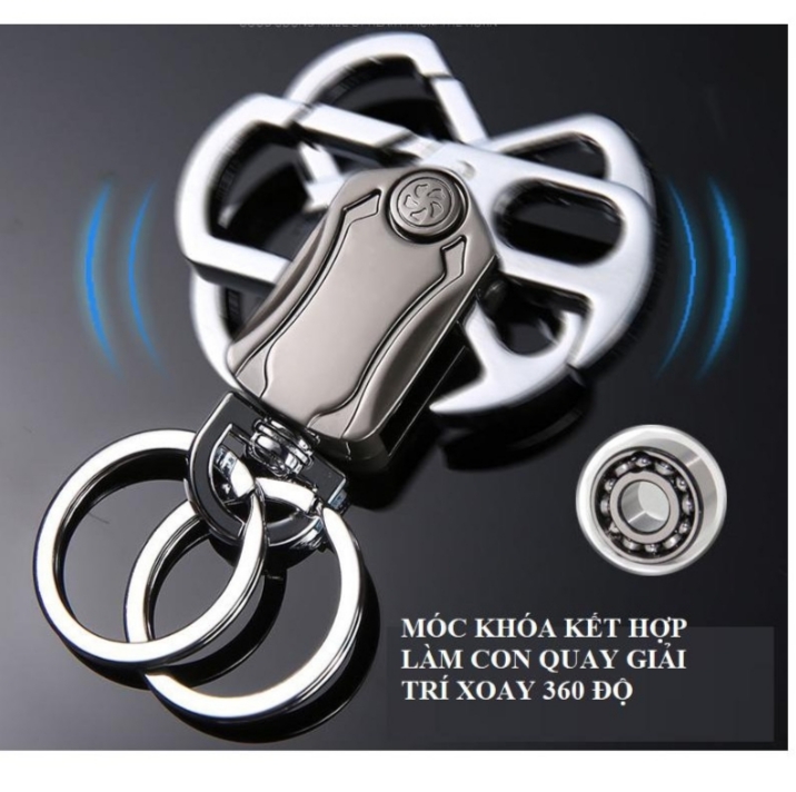 Móc chìa khóa kiêm con quay SPINER, Móc khóa ,móc chìa khóa đa năng kiêm con quay giải trí xoay 360 độ cao cấp