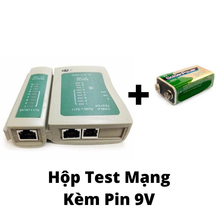 Test cable mạng RJ45-RJ11, hộp test cáp mạng