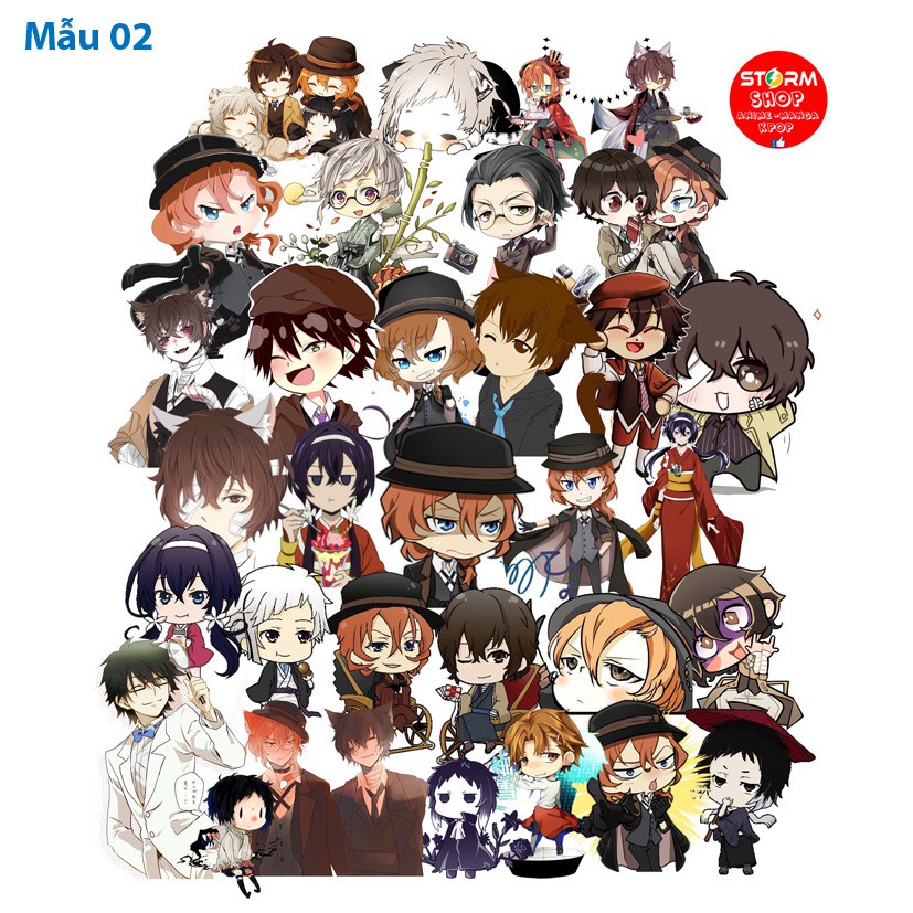 Bộ sticker anime Bungou Stray Dogs ( Nhiều mẫu)
