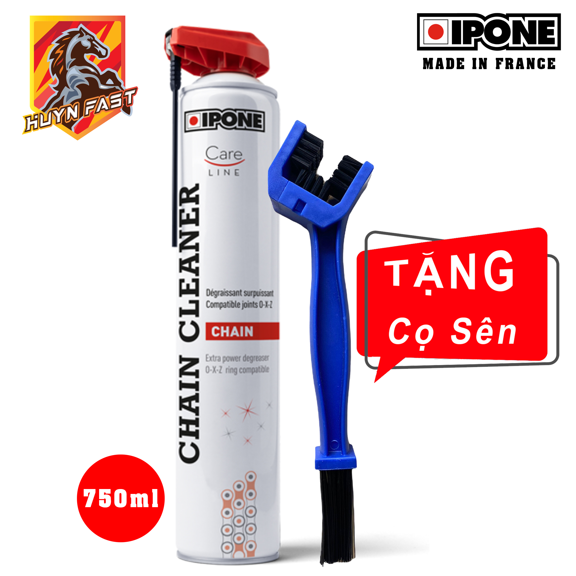Xịt Vệ Sinh Sên IPONE CHAIN CLEANER 750ML (TẶNG KÈM CỌ SÊN)