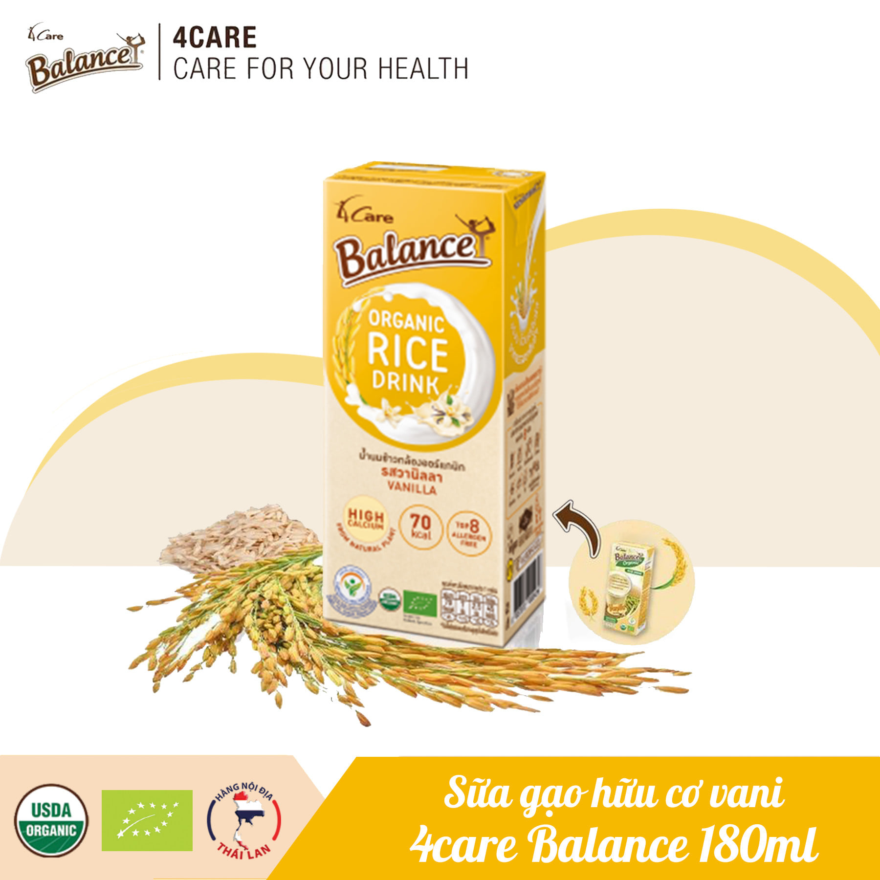 4Care Balance Organic Rice Drink 180ml