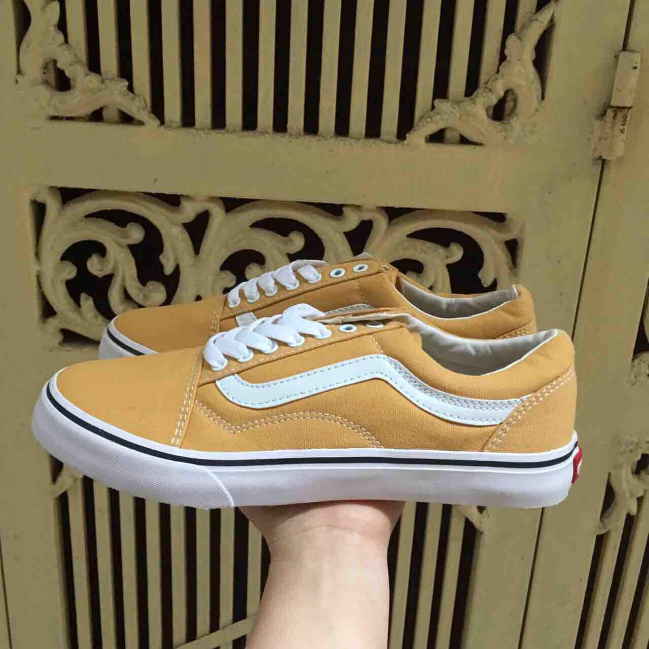 [SALE SỐC-TẶNG HỘP] Giày vanz old skool VÀNG size 36->43 NAM NỮ COUPLE