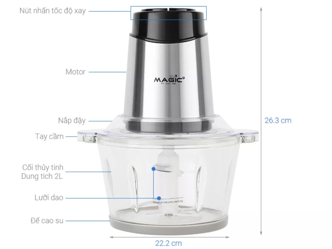 [HCM]máy xay thịt đ năng magic eco ac-15