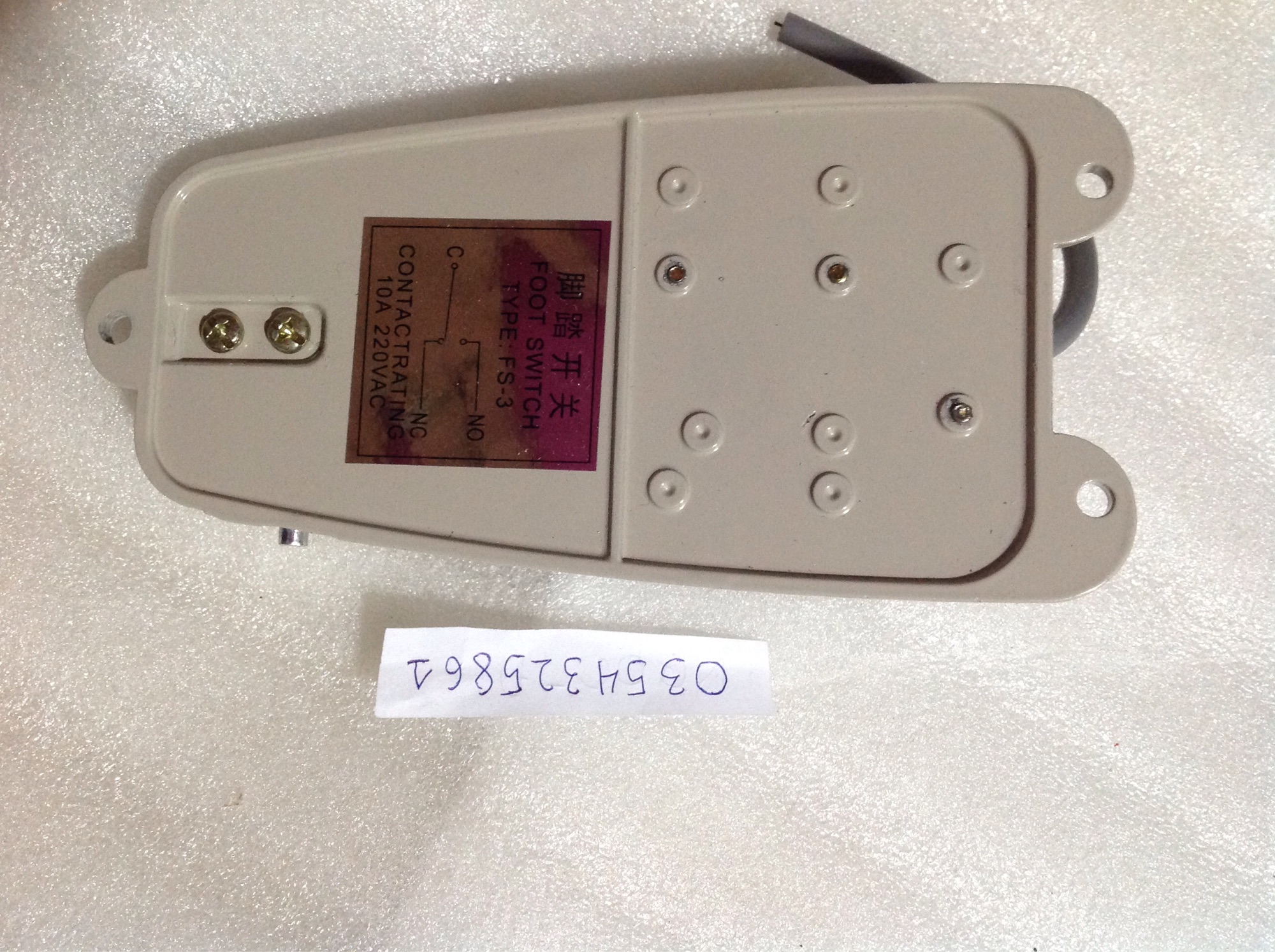 Công tắc bàn đạp sắt FS-3 10A-250VAC