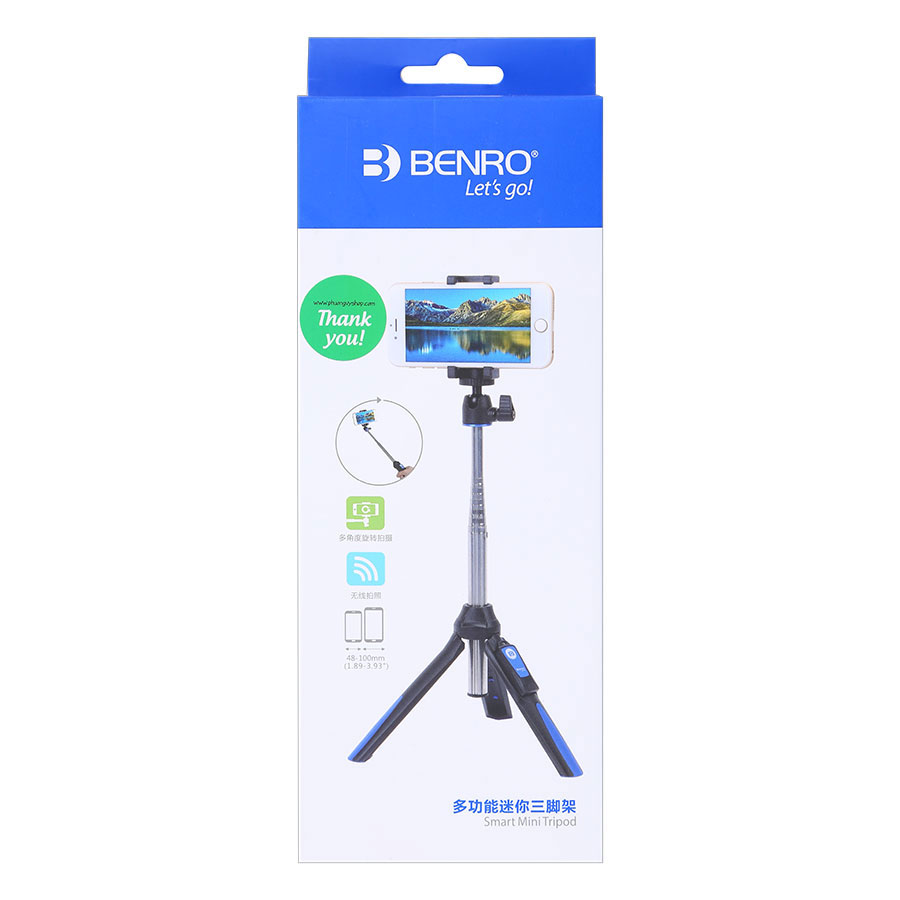 Chân máy Benro MK10 smart mini tripod (màu đỏ)