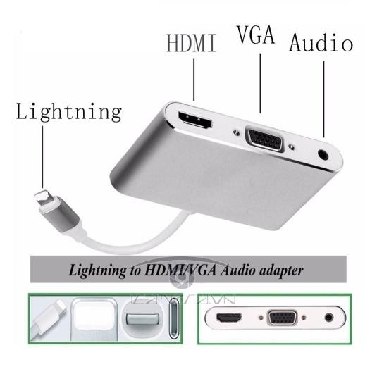 Cáp chuyển đổi Lightning to Digital AV Multiport HDMI VGA Audio giá rẻ