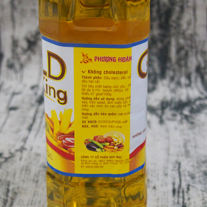 combo 3 chai Dầu ăn Gold King 900ml