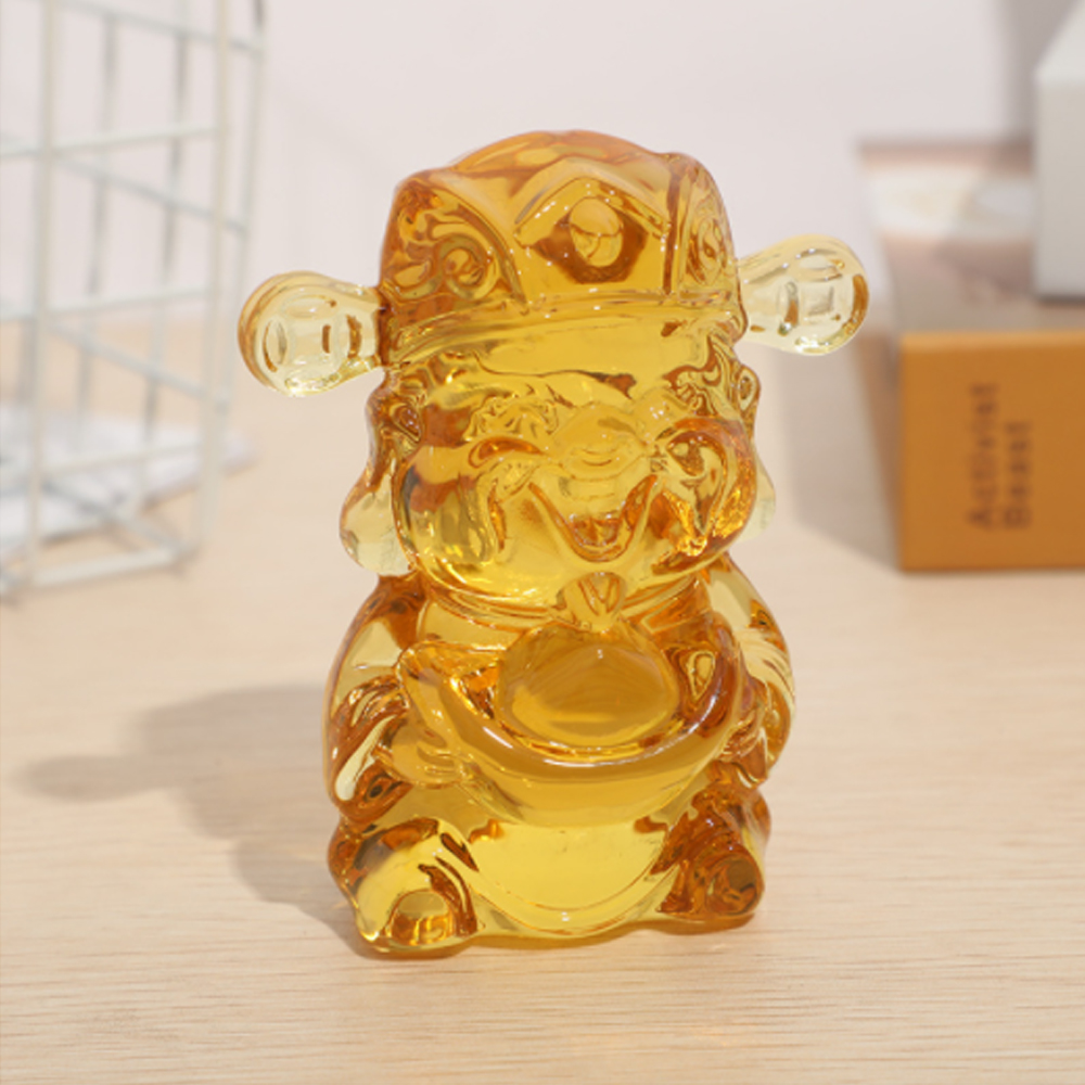 Tượng Thần Tài lưu ly may mắn 6cm