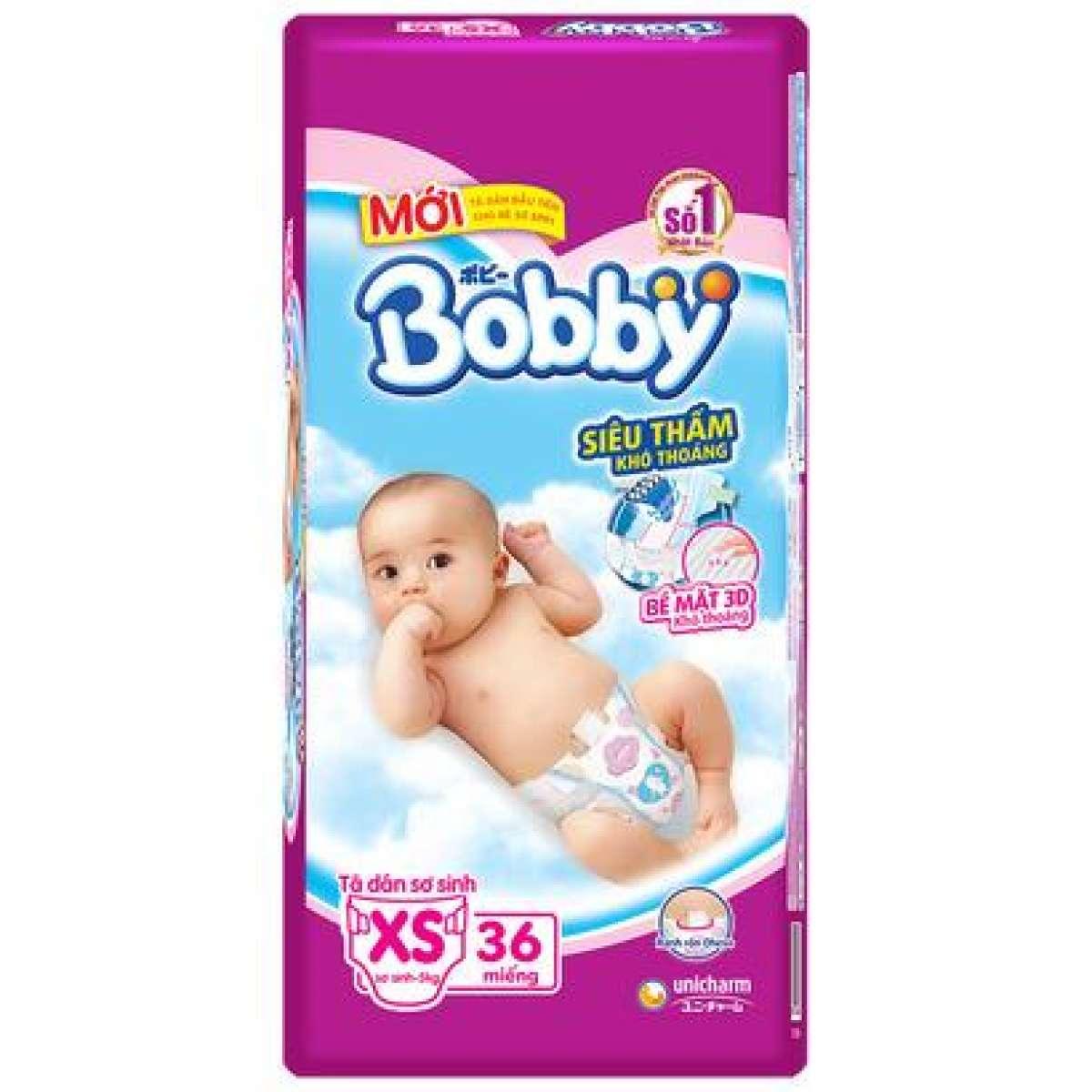 TÃ DÁN BOBBY SIZE NB - XS 36 MIẾNG (CHO BÉ DƯỚI 5KG)