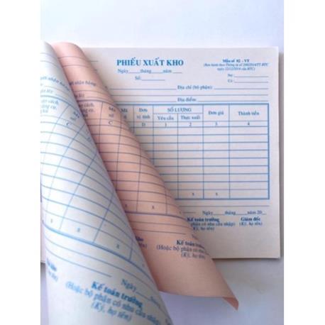 Phiếu xuất kho - Phiếu nhập kho 2 liên khổ A5 16x20cm
