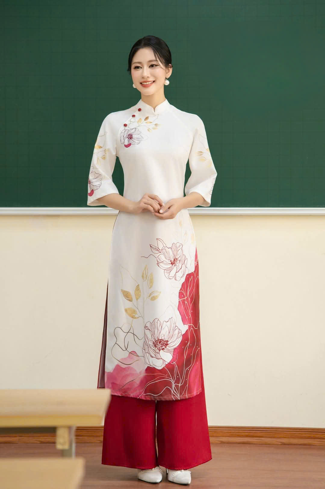 set áo dài xuân 2024