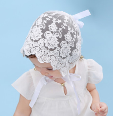 Mũ tiểu thư ren cho bé (0-12m)