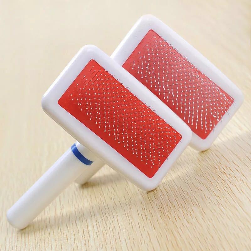 Bàn chải lông chó mèo hình vuông, nhẹ nhàng lấy đi lông rụng trên người vật nuôi (vuông trắng)