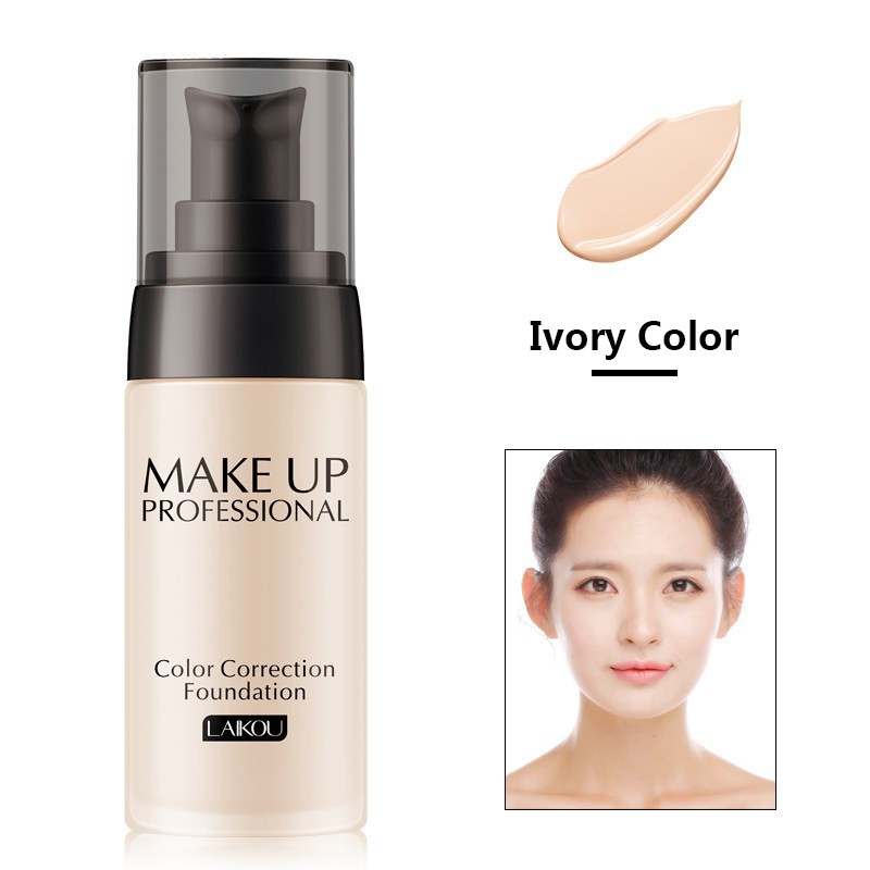 [Màu Da Đẹp Tự Nhiên] Kem Nền Che Khuyết Điểm Nội Địa Trung Laikou Color Correction Foundation 40ml – Kem Nhanh Thấm, Chống Trôi, Dưỡng Ẩm, Kiềm Dầu