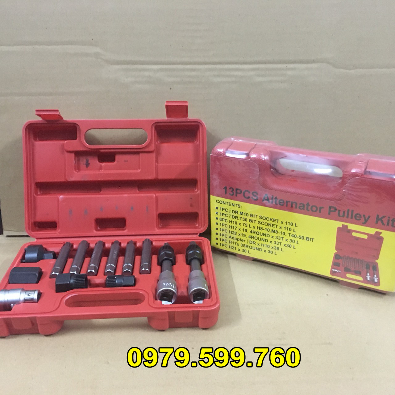 Bộ tháo puly máy phát 13 chi tiết VT-1305