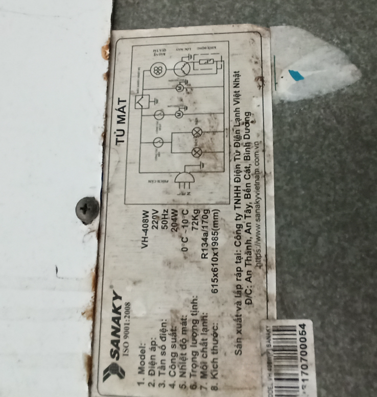 Ron cửa cho tủ mát Sanaky Model VH-408W (tủ 2 cánh)