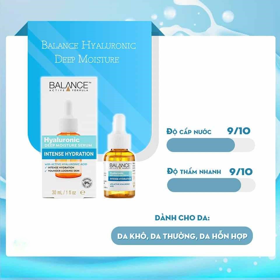 [GIẢM 5% ĐƠN 129K]Serum Cấp Nước Dưỡng Ẩm Balance Active Formula /Hyaluronic Deep Moisturizing 30ml