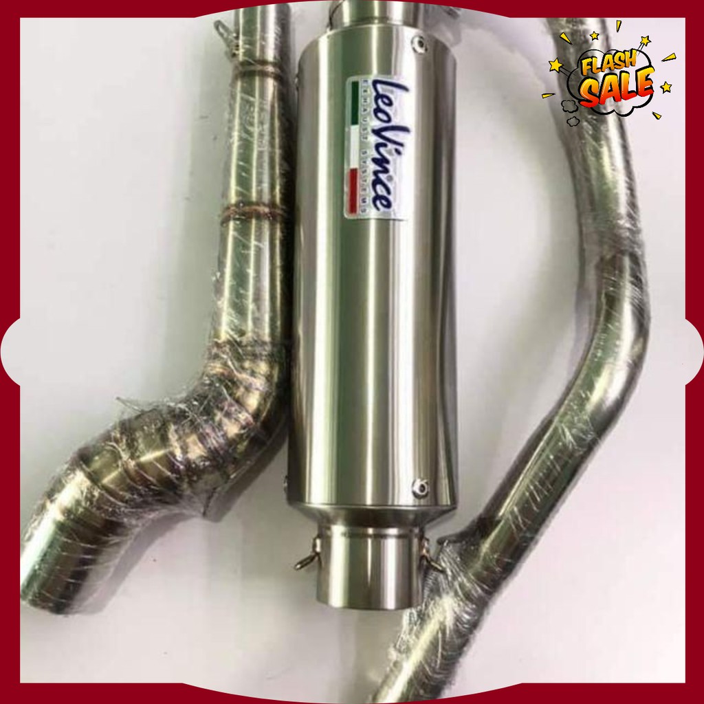 Pô leovince + cổ pô 2 khúc inox 304 winner sonic