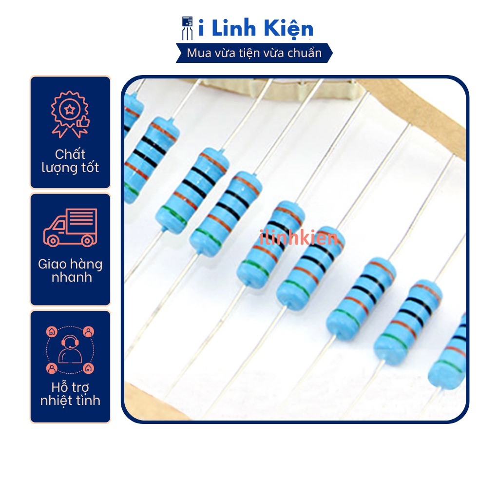 Điện trở vạch 3W 100K 1% chân đồng