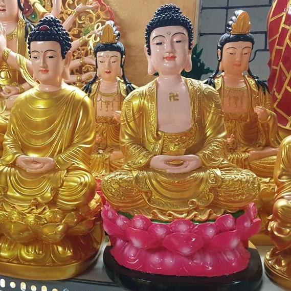 Phật di đà sen hồng 50cm