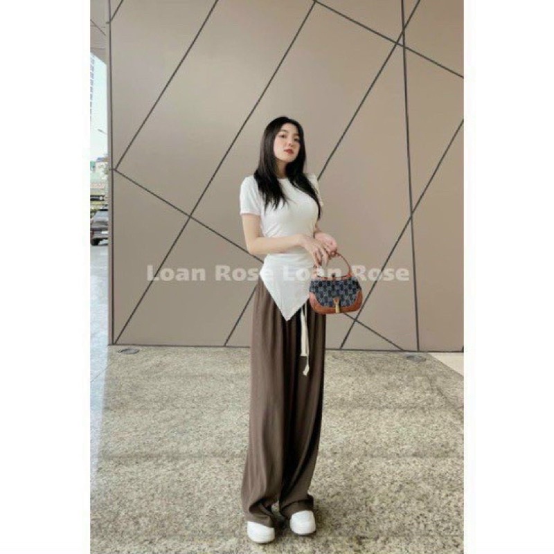 ÁO THUN GÂN XẺ TÀ RÚT DÂY CỰC XINH