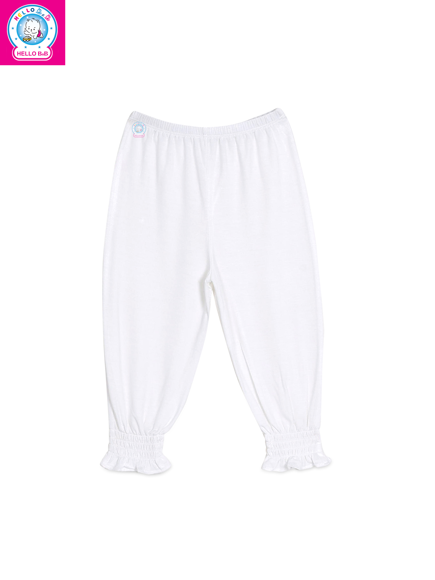 Quần dài dún bèo trắng bamboo ql0073 - hello bnb