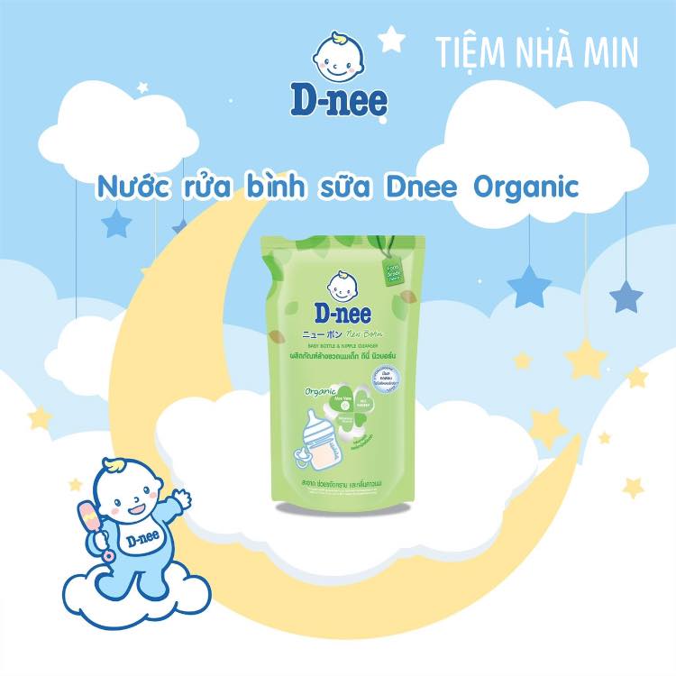 Túi nước giặt Dnee 600ml tem Đại Thịnh - Nước rửa bình sữa Dnee dạng túi 550ml tem Đại Thịnh