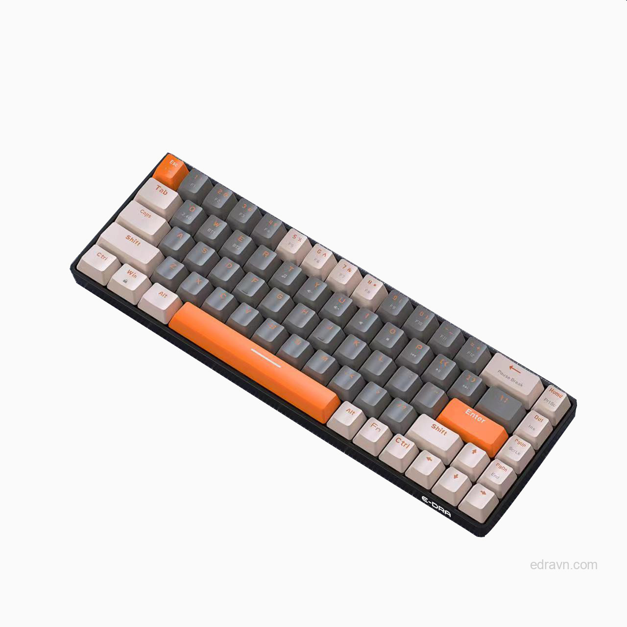 Bàn phím cơ không dây Gaming E-Dra EK368L Dual Mode Layout 68 phím - Hàng chính hãng